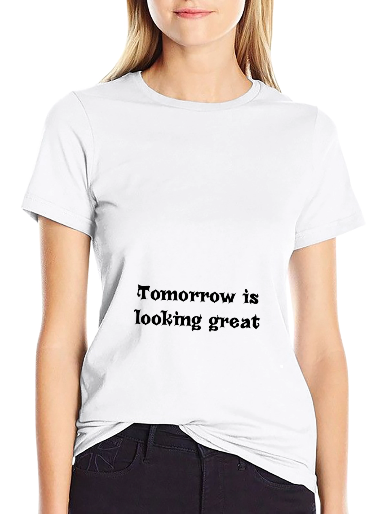 Tomorrow Looks Great Black Graphic Tee