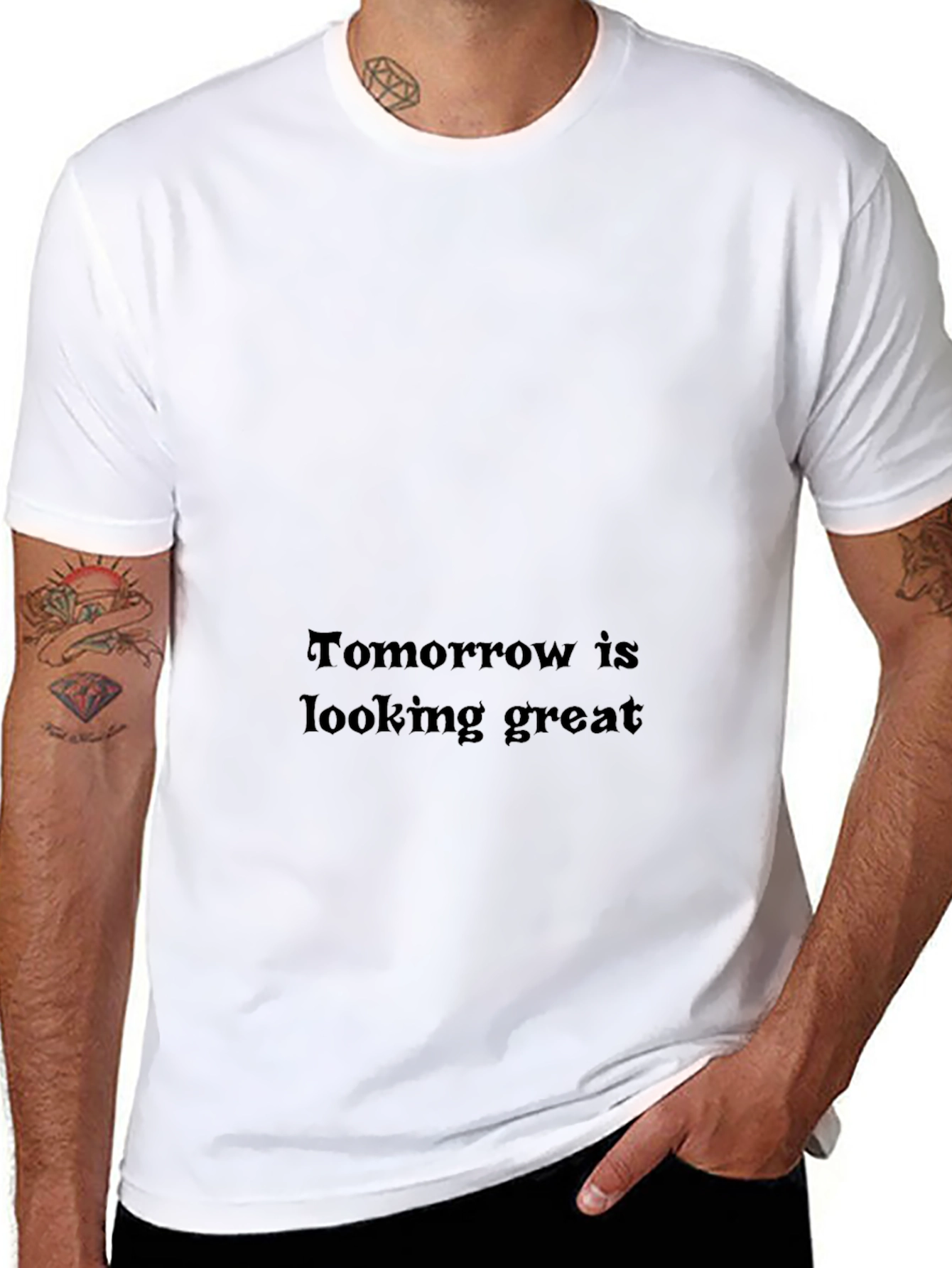 Tomorrow Looks Great Black Graphic Tee