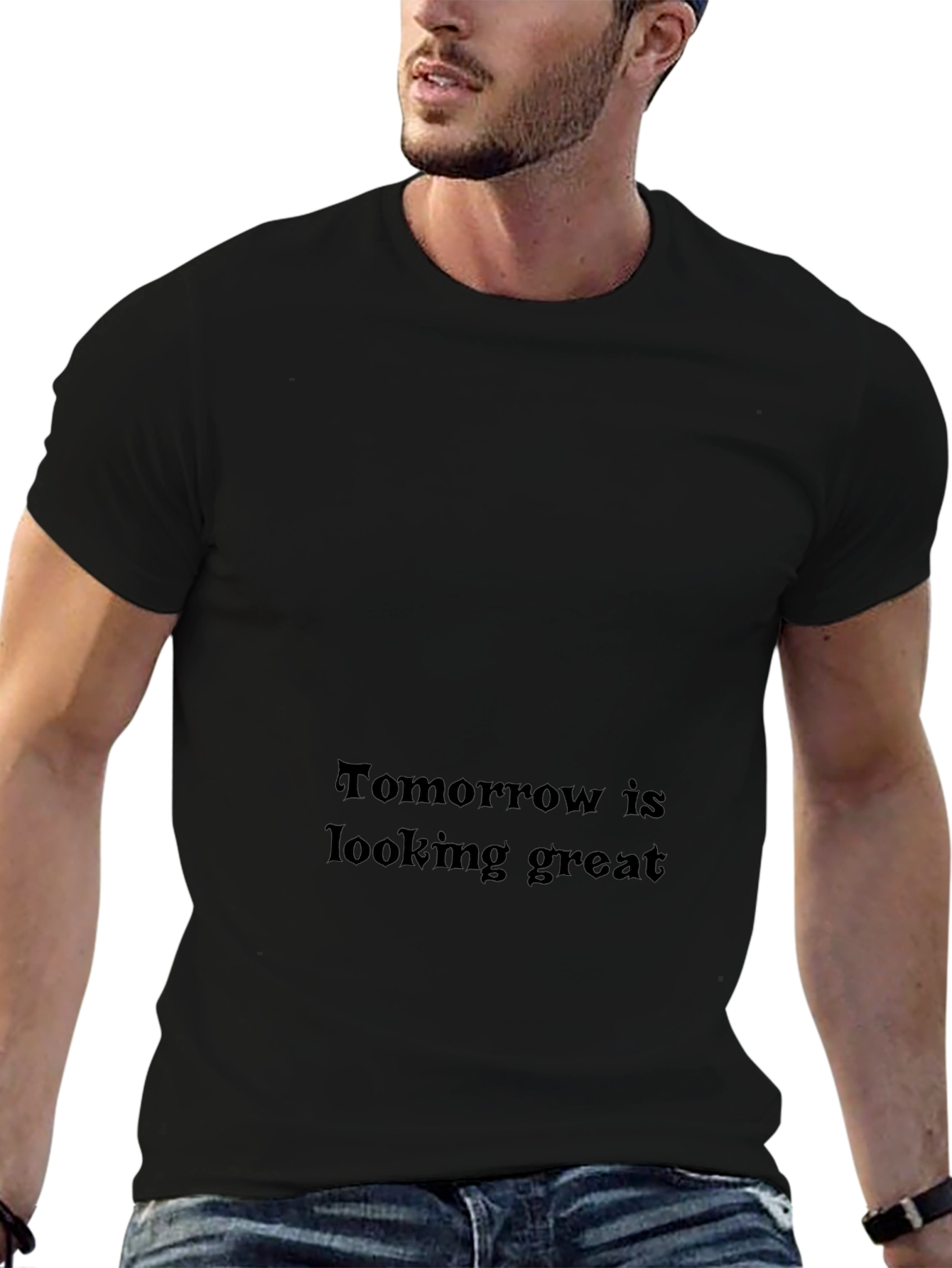 Tomorrow Looks Great Black Graphic Tee