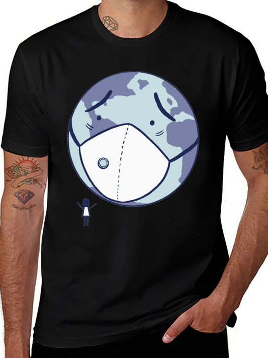 Earth Wearing Mask T-Shirt