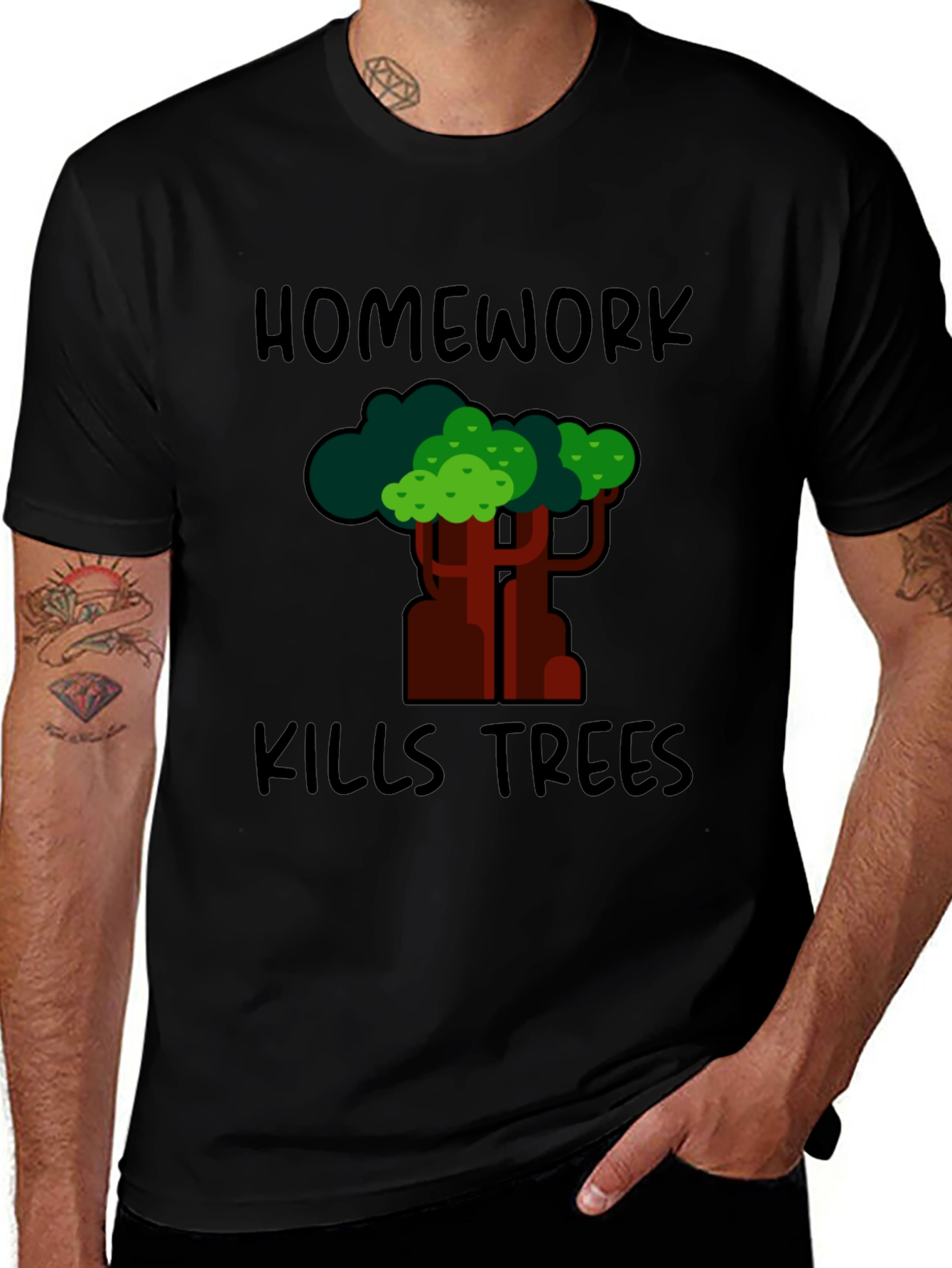 Homework Kills Trees Graphic Tee