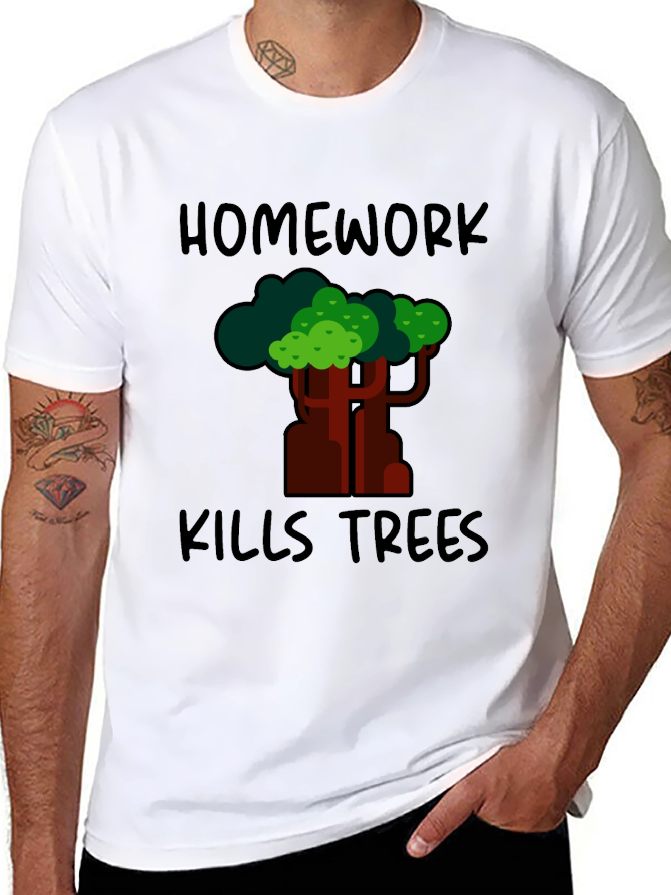 Homework Kills Trees Graphic Tee