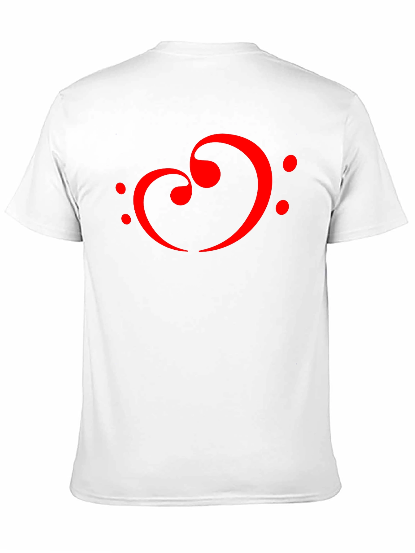 Musical Heart T-Shirt - Bass Clef Love Design