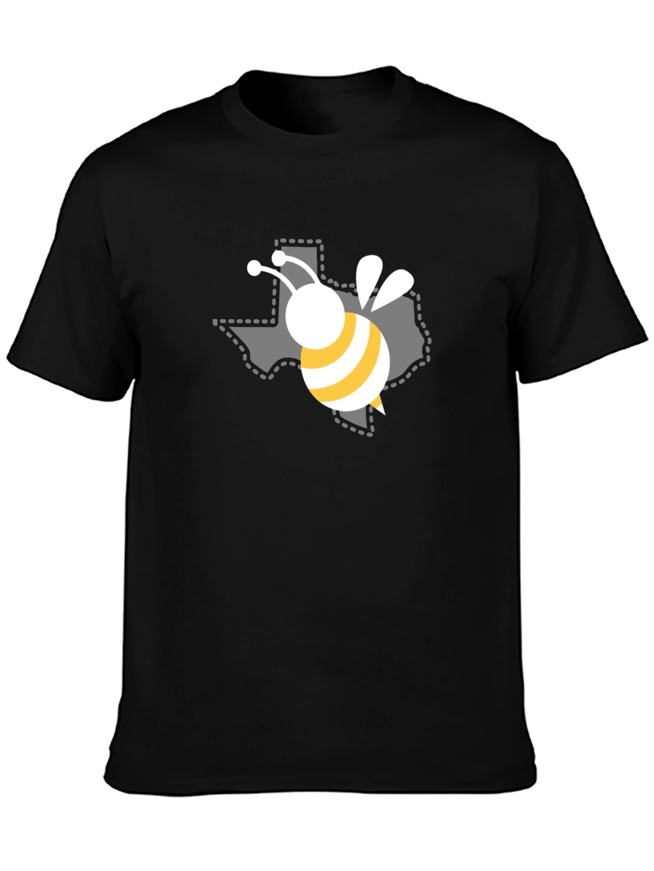 Texas Bee Graphic Black T-Shirt