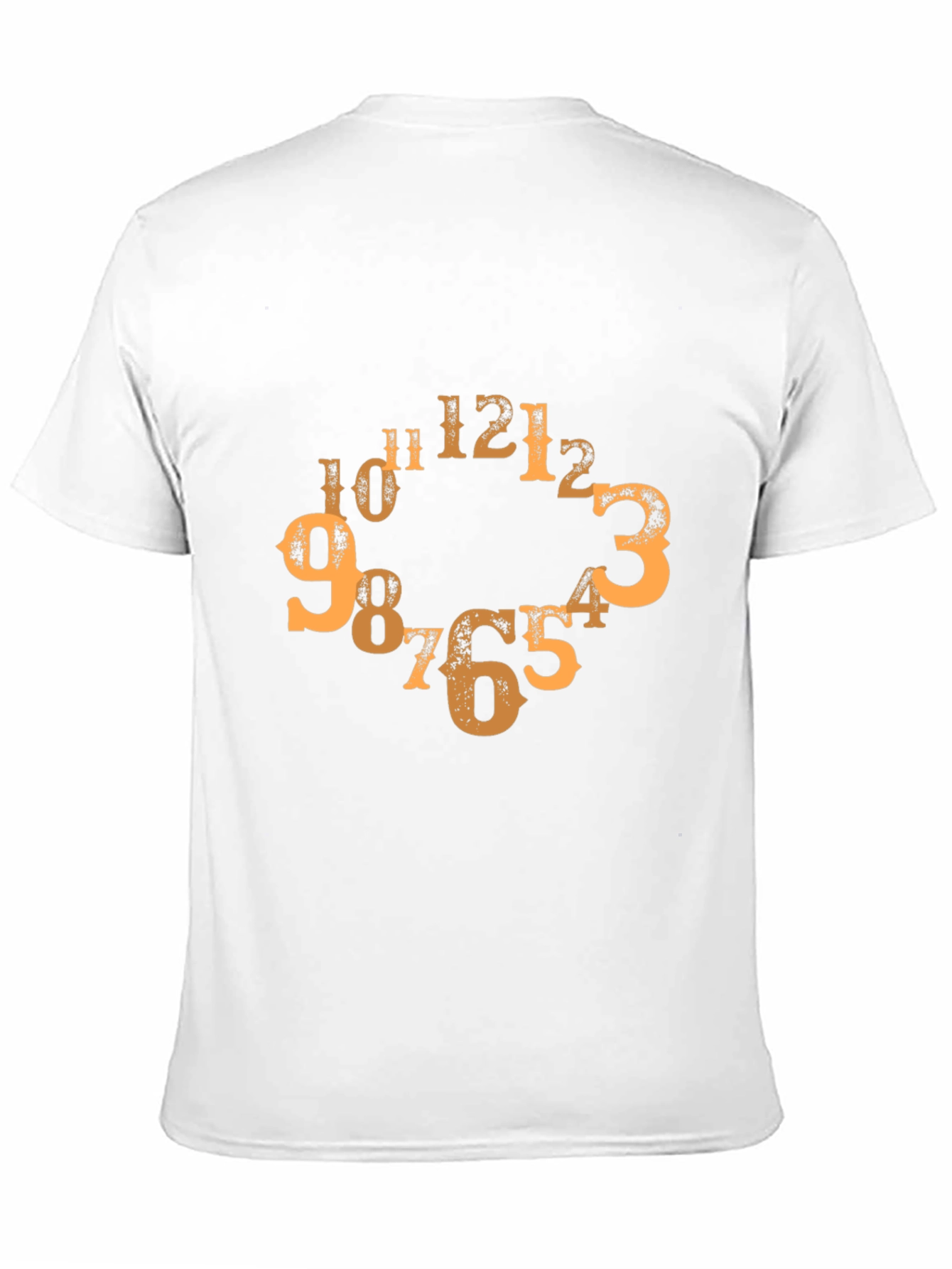 Abstract Clock Number T-Shirt - Unique Design