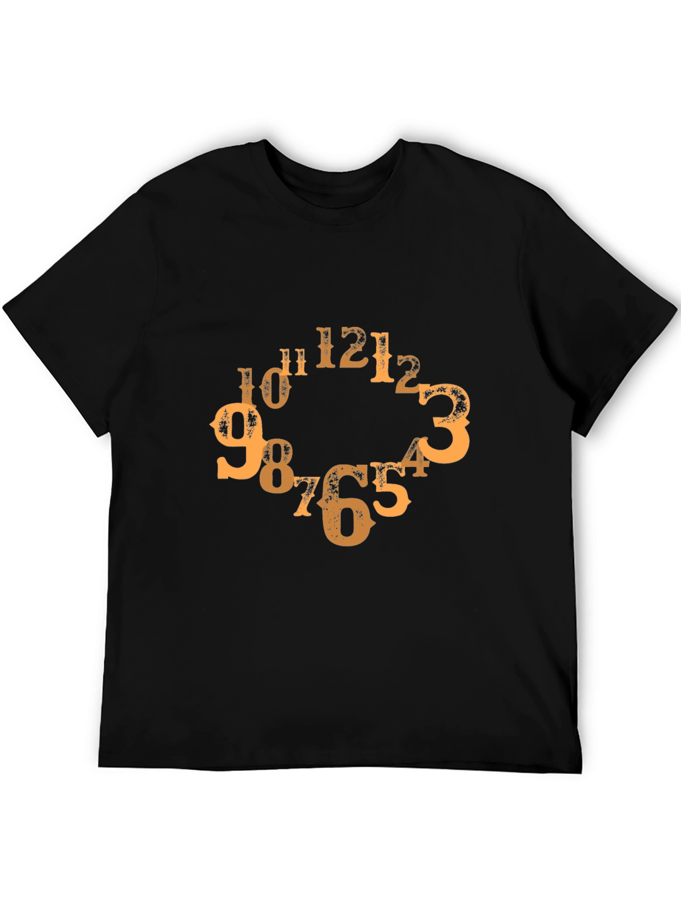 Abstract Clock Number T-Shirt - Unique Design