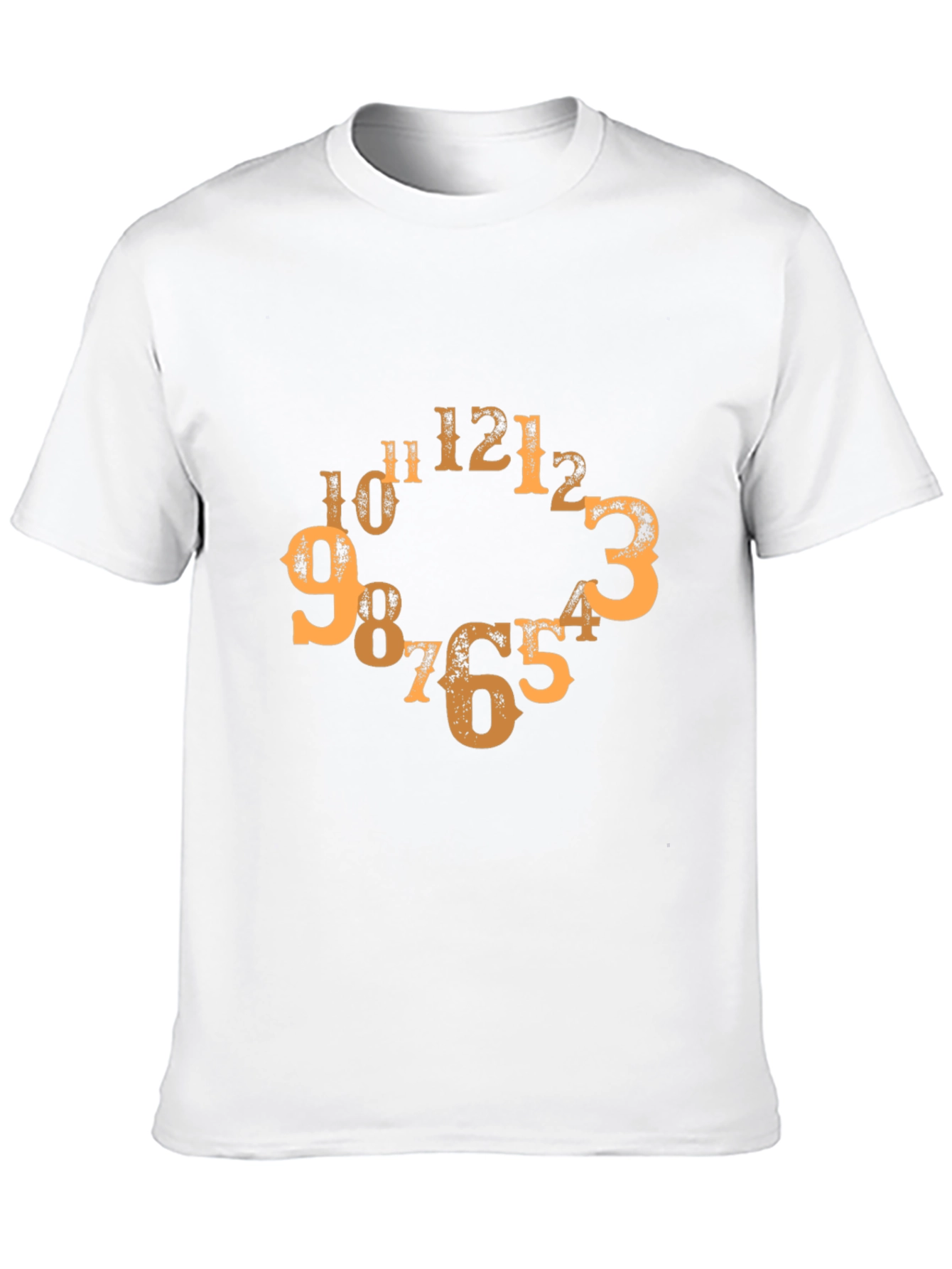 Abstract Clock Number T-Shirt - Unique Design