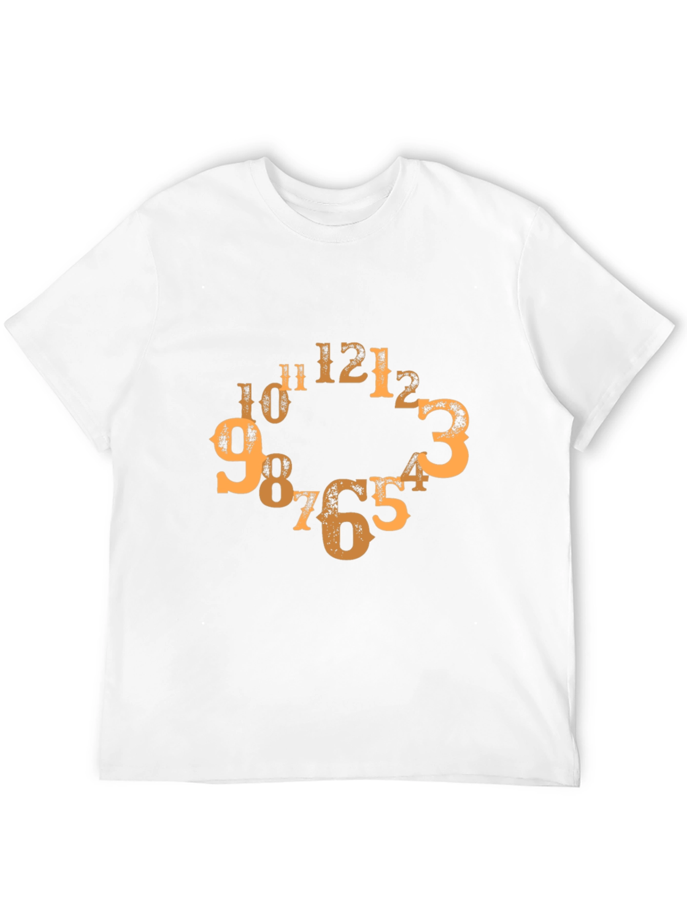Abstract Clock Number T-Shirt - Unique Design