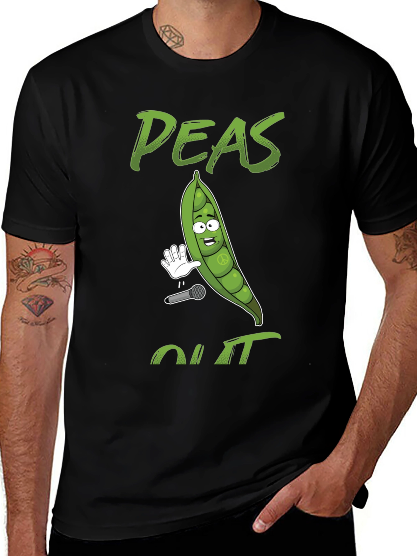 Peas Out T-Shirt - Funny Food Pun Graphic Tee