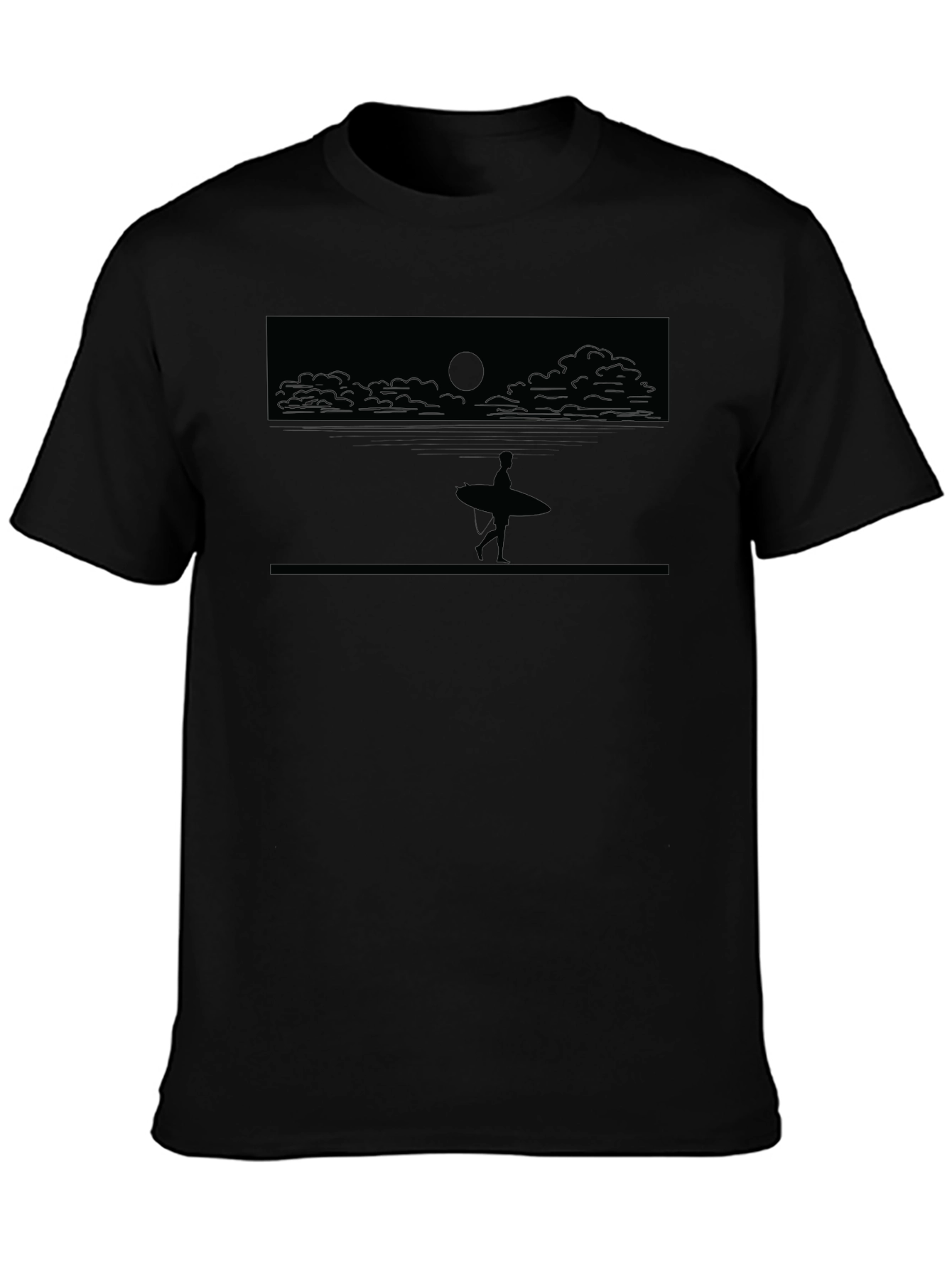 Surfer Silhouette Tee - Beach Style T-Shirt