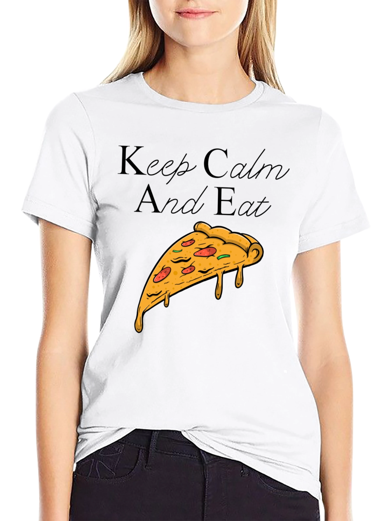 Keep Calm and Eat Pizza T-Shirt