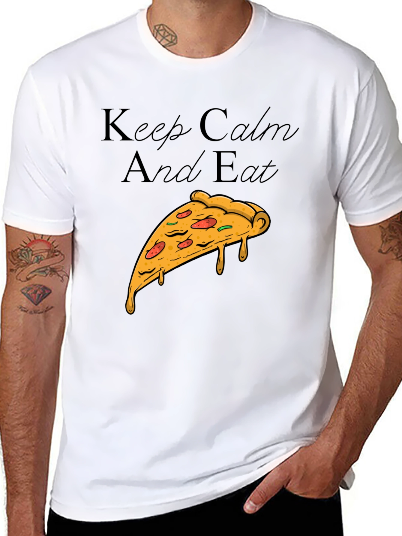 Keep Calm and Eat Pizza T-Shirt