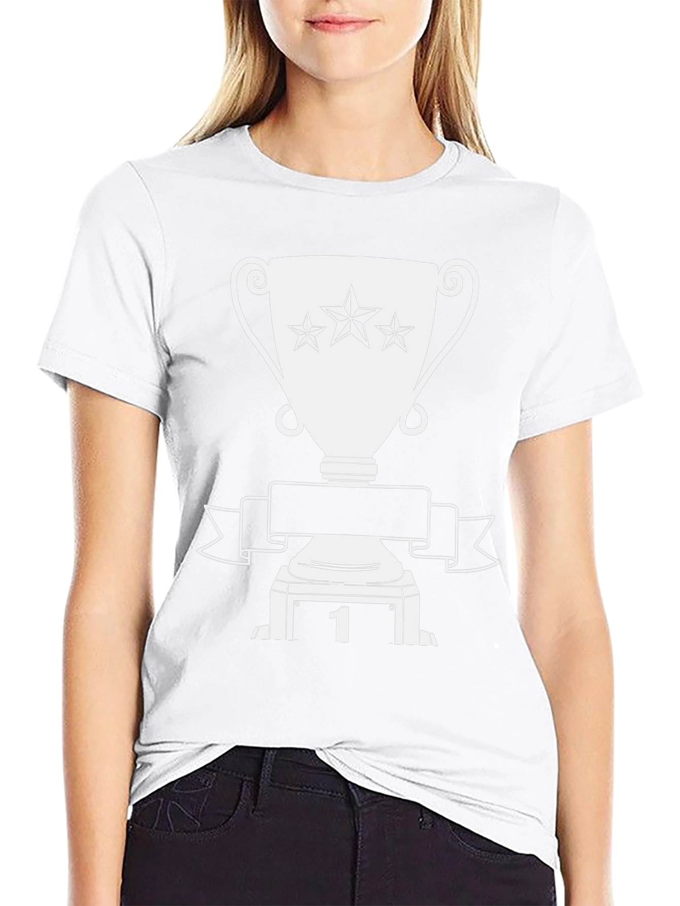 Winners Tee: Black T-Shirt with Trophy Graphic