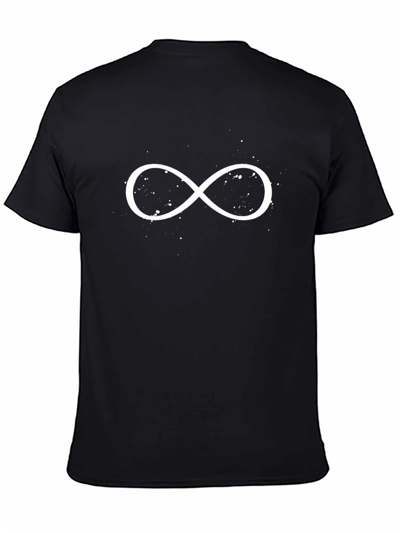 Infinity Symbol Graphic T-Shirt - Casual Black Tee