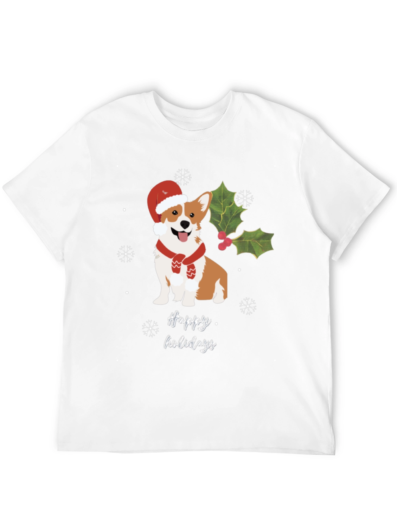 Festive Corgi Happy Holidays T-Shirt