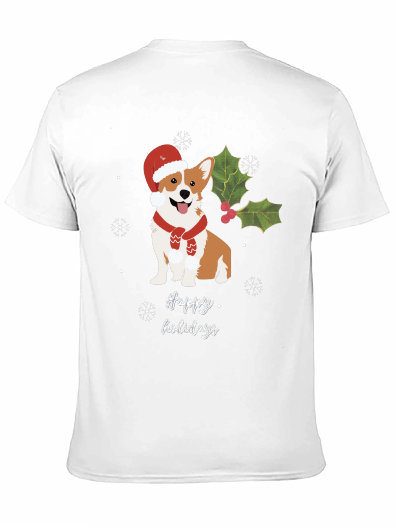 Festive Corgi Happy Holidays T-Shirt