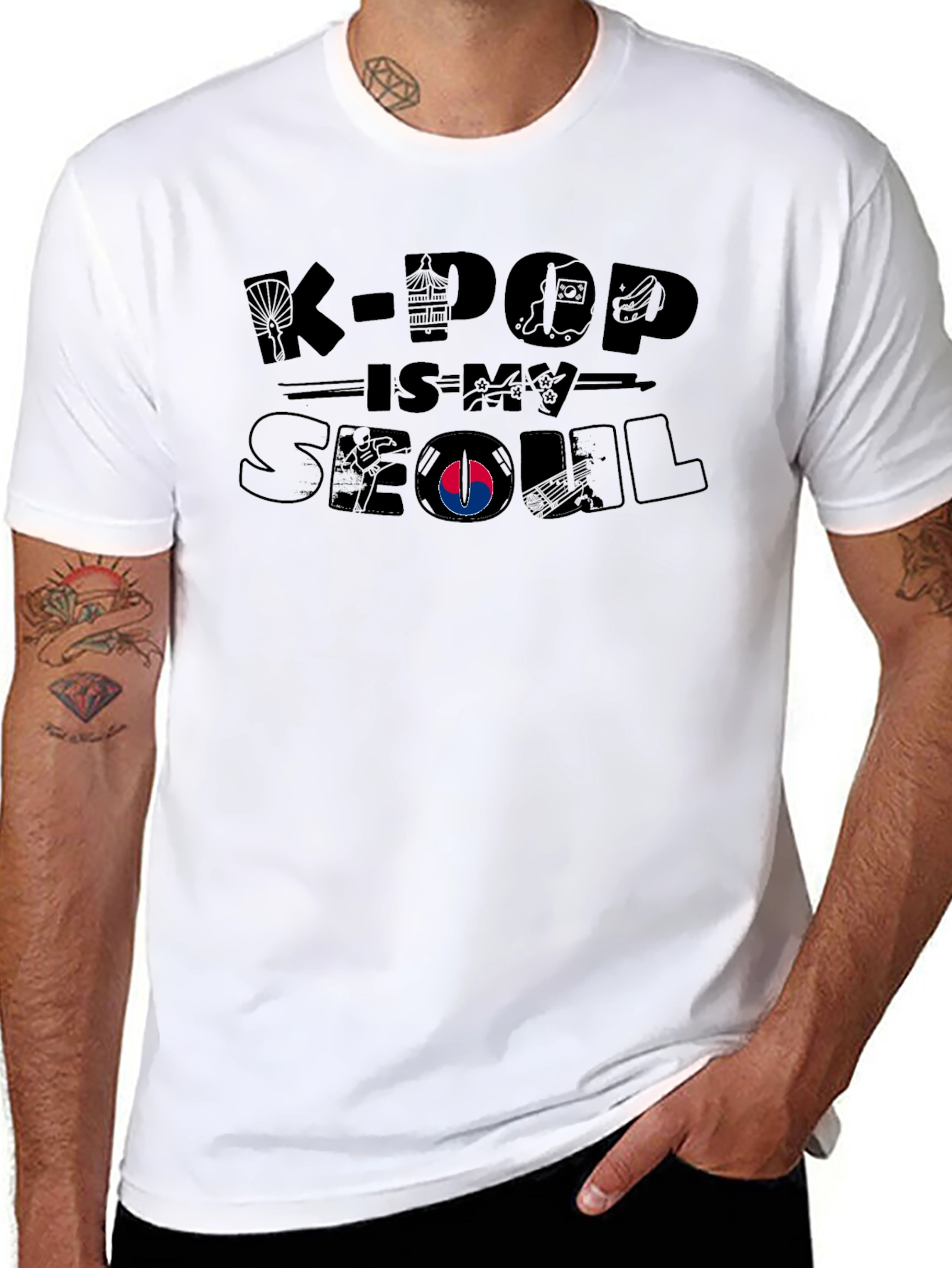 K-Pop Is My Seoul Black T-Shirt