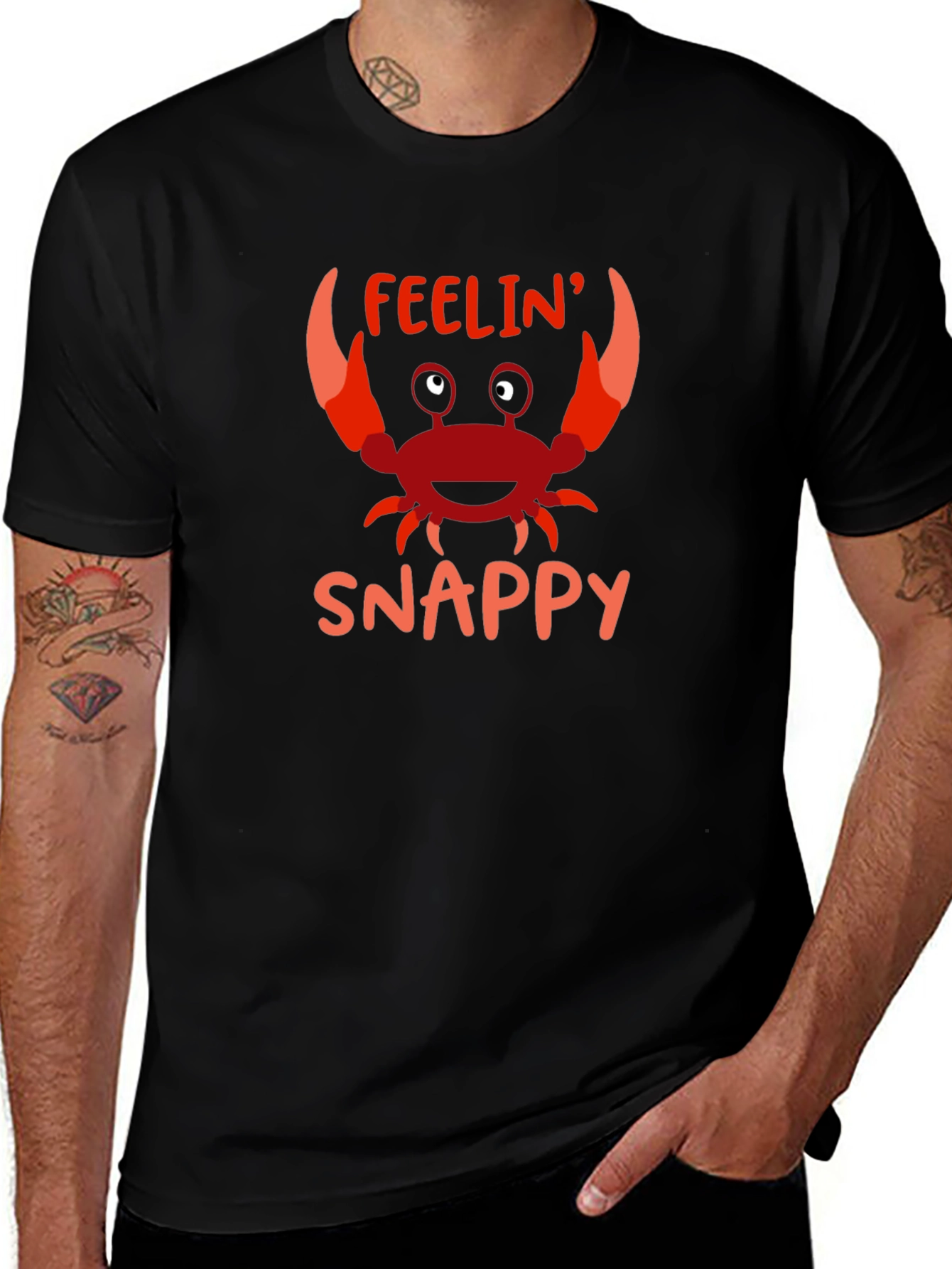 Feelin Snappy Graphic Tee - Mens Black Shirt