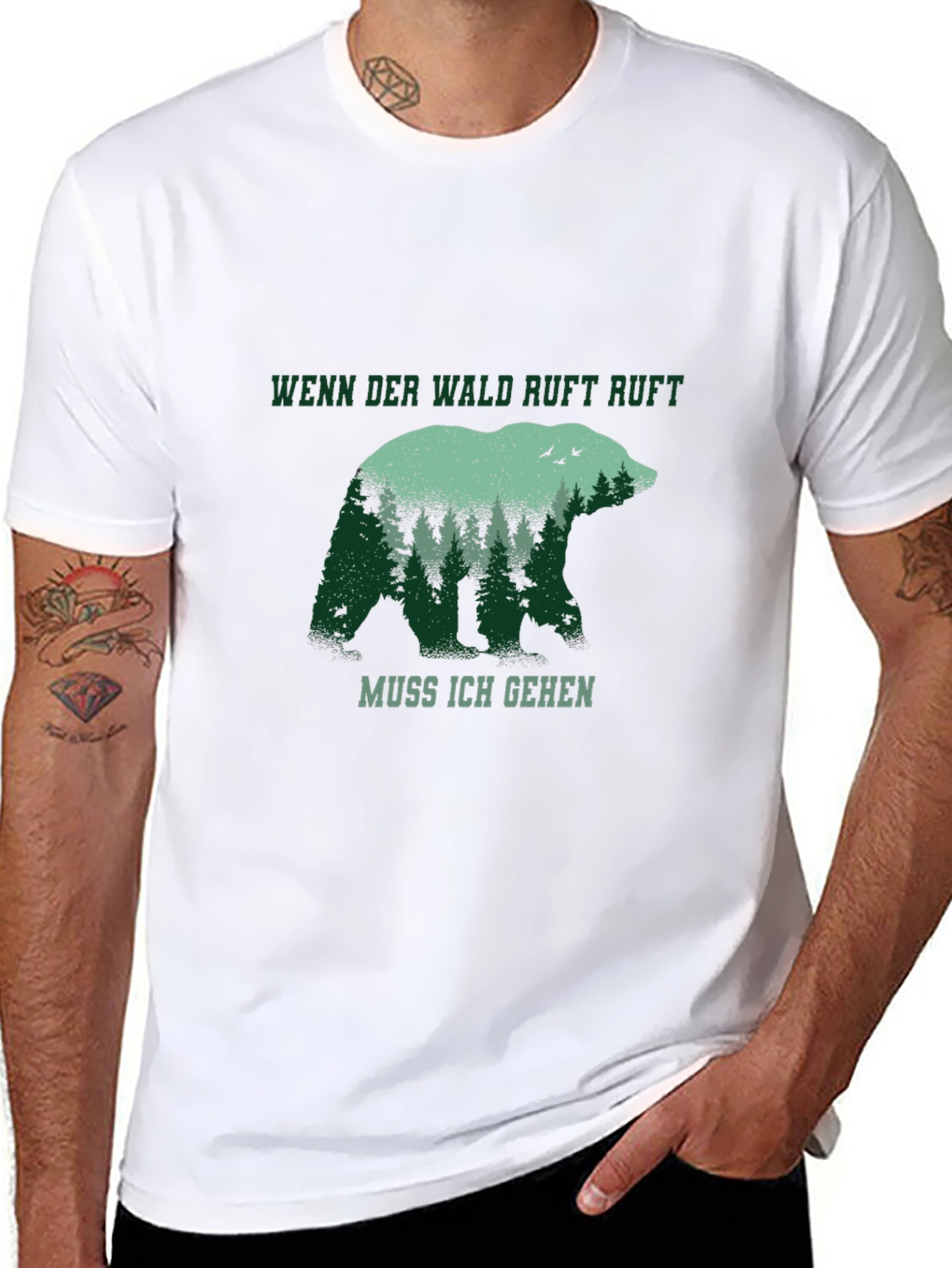 Wenn Der Wald Ruft Bear T-Shirt