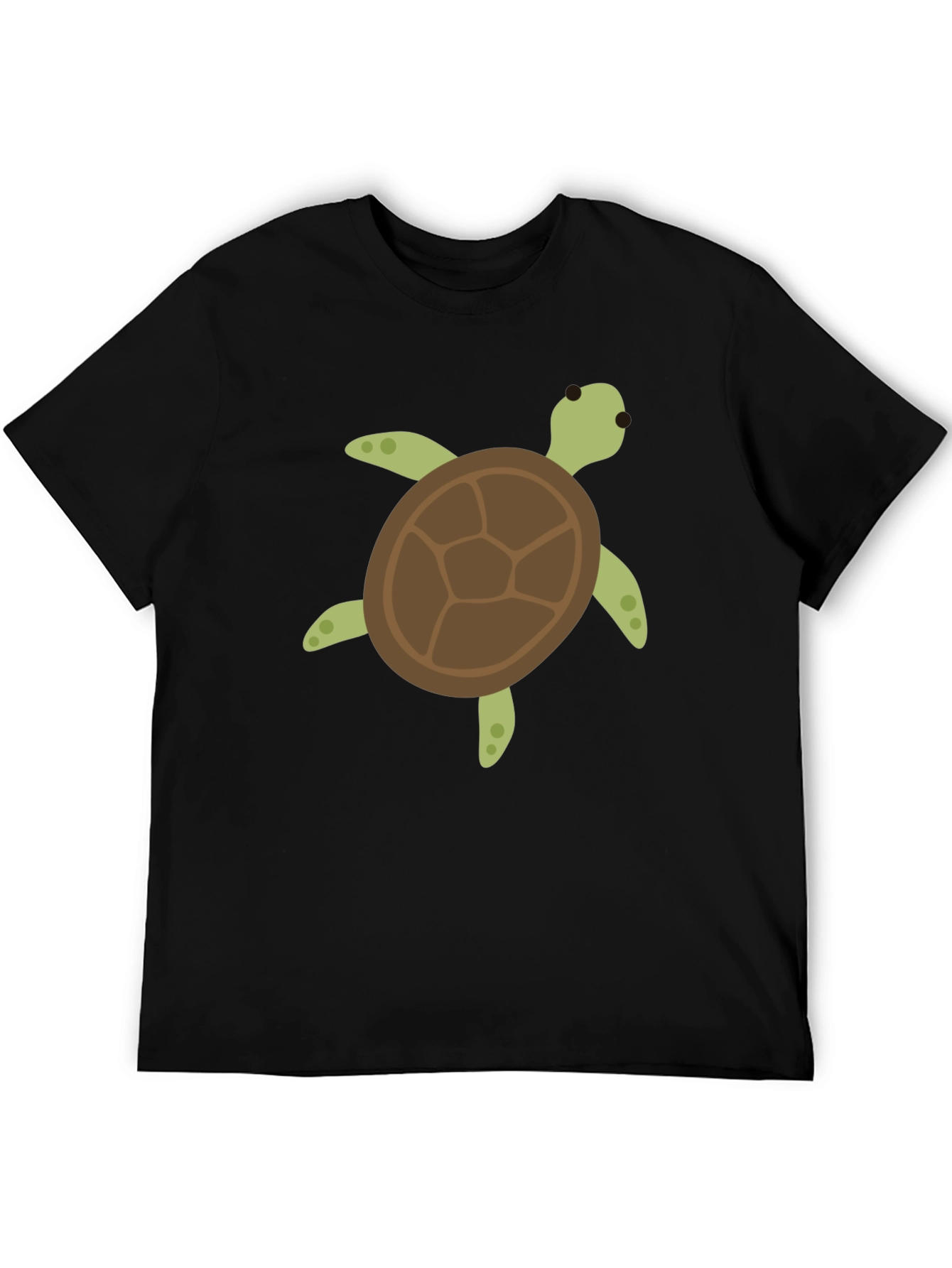 Turtle Graphic Tee - Casual Black T-Shirt