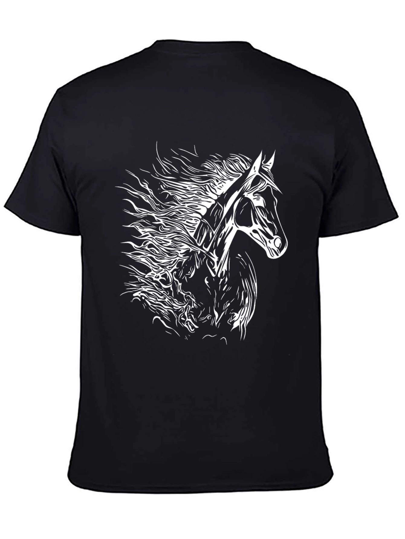 Horse Graphic T-Shirt - Black Cotton Tee