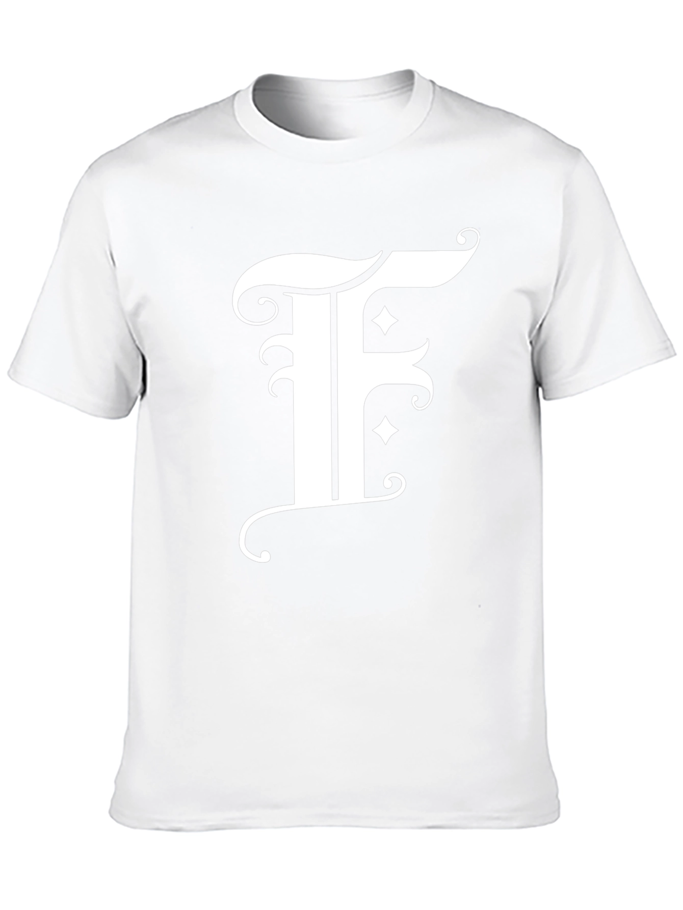 Elegant F Graphic Black T-Shirt