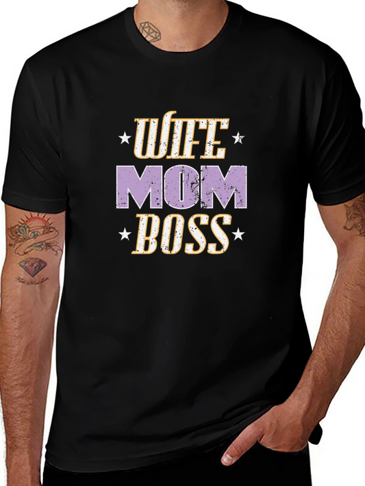 Wife Mom Boss Graphic Tee - Womans Empowerment T-Shirt