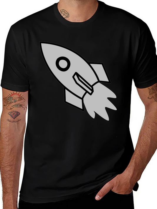 Rocket Graphic Black T-Shirt