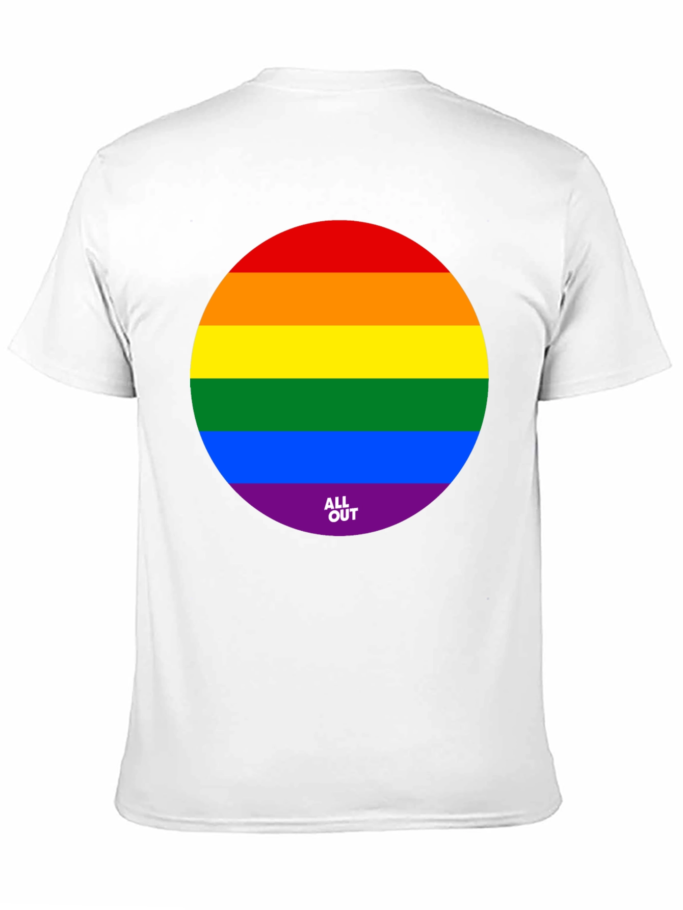 Pride Rainbow Circle Graphic Tee - Black