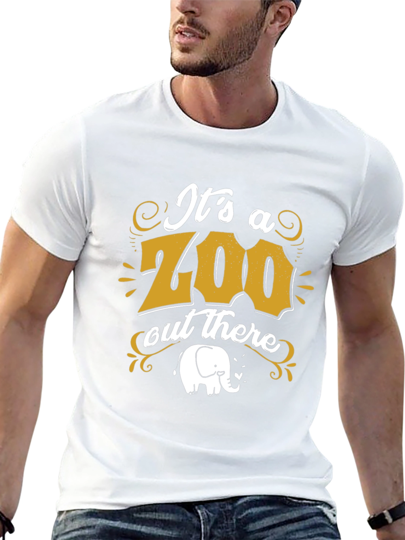 Its a Zoo Out There Mens Black Graphic Tee