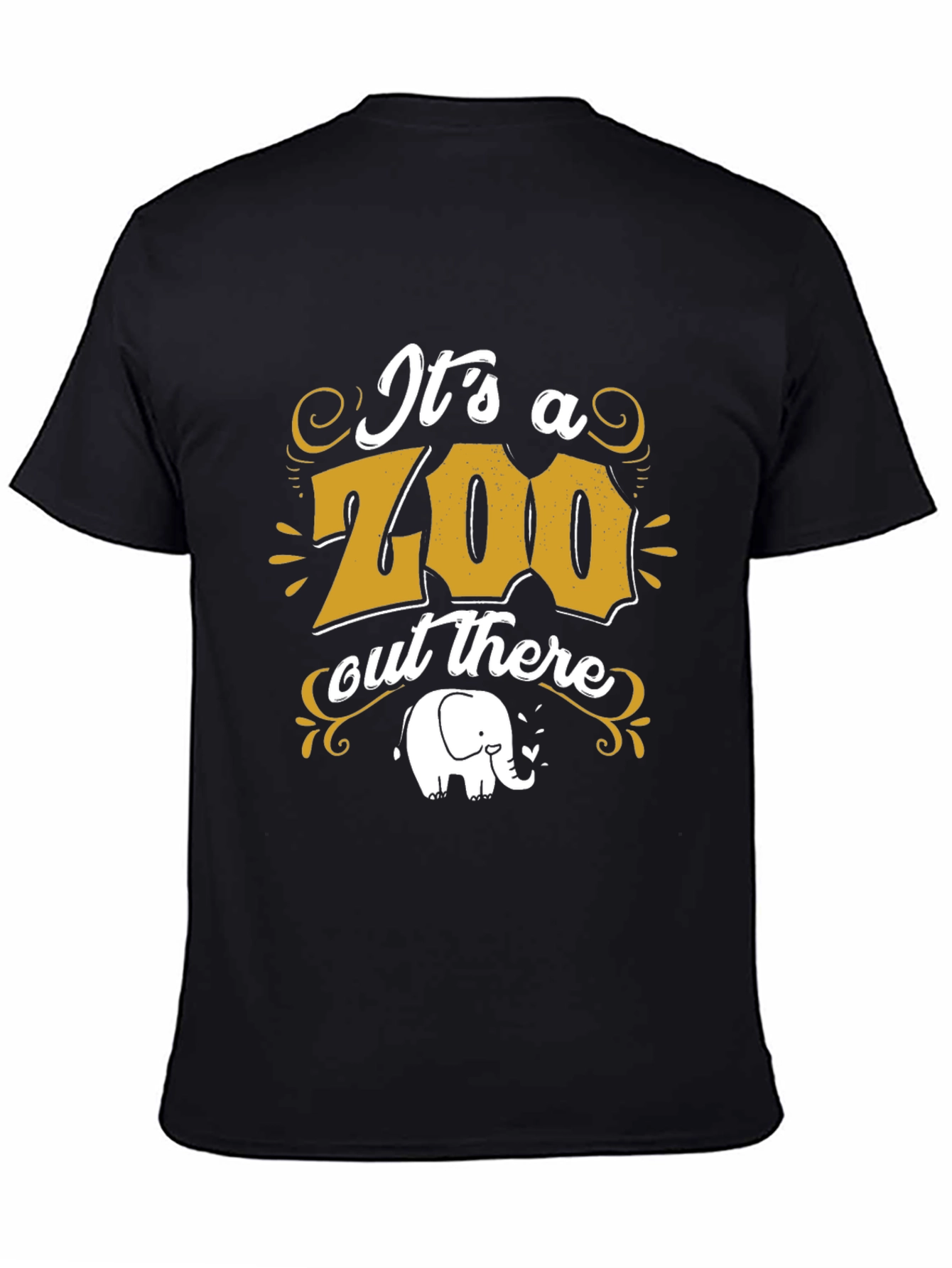 Its a Zoo Out There Mens Black Graphic Tee