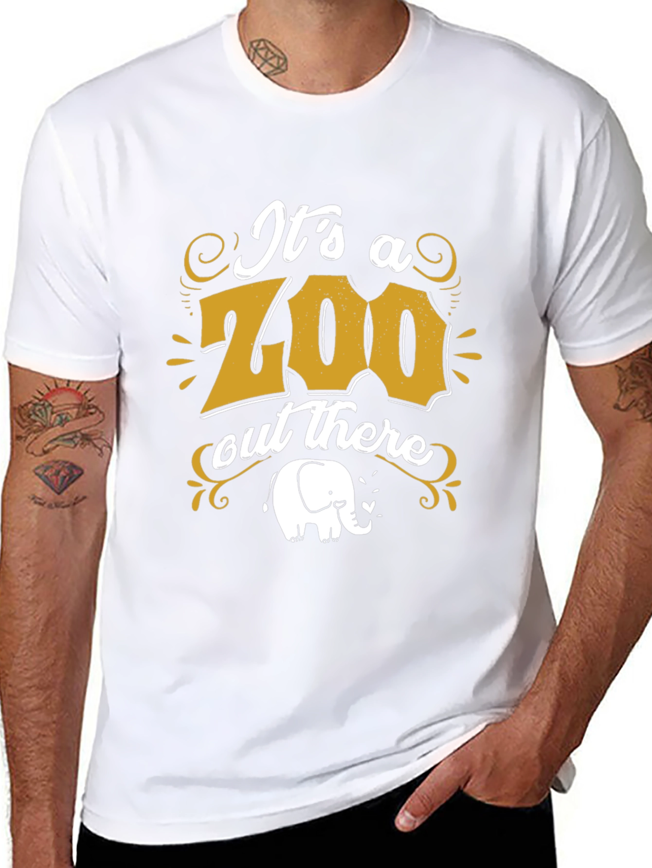 Its a Zoo Out There Mens Black Graphic Tee