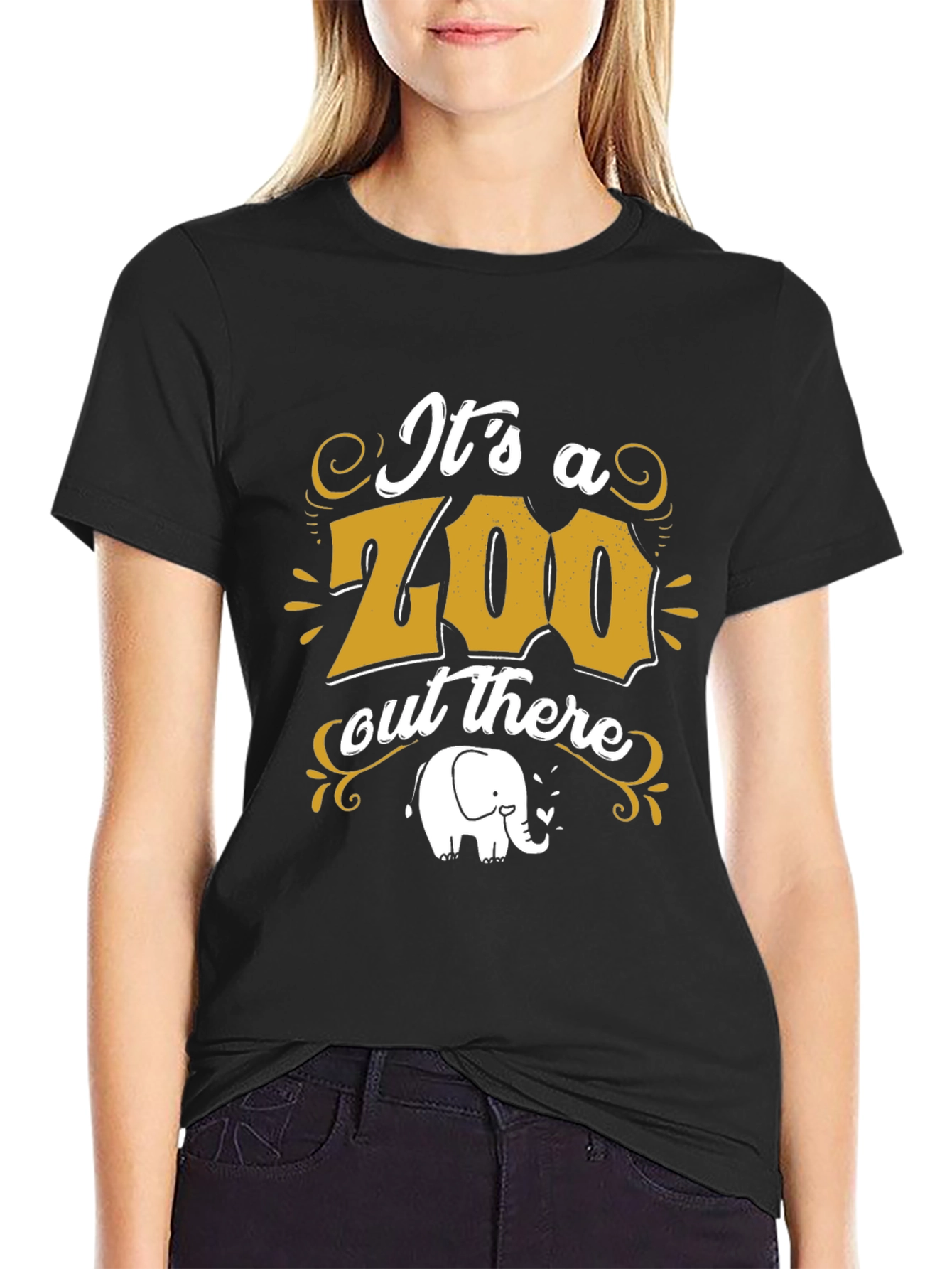 Its a Zoo Out There Mens Black Graphic Tee