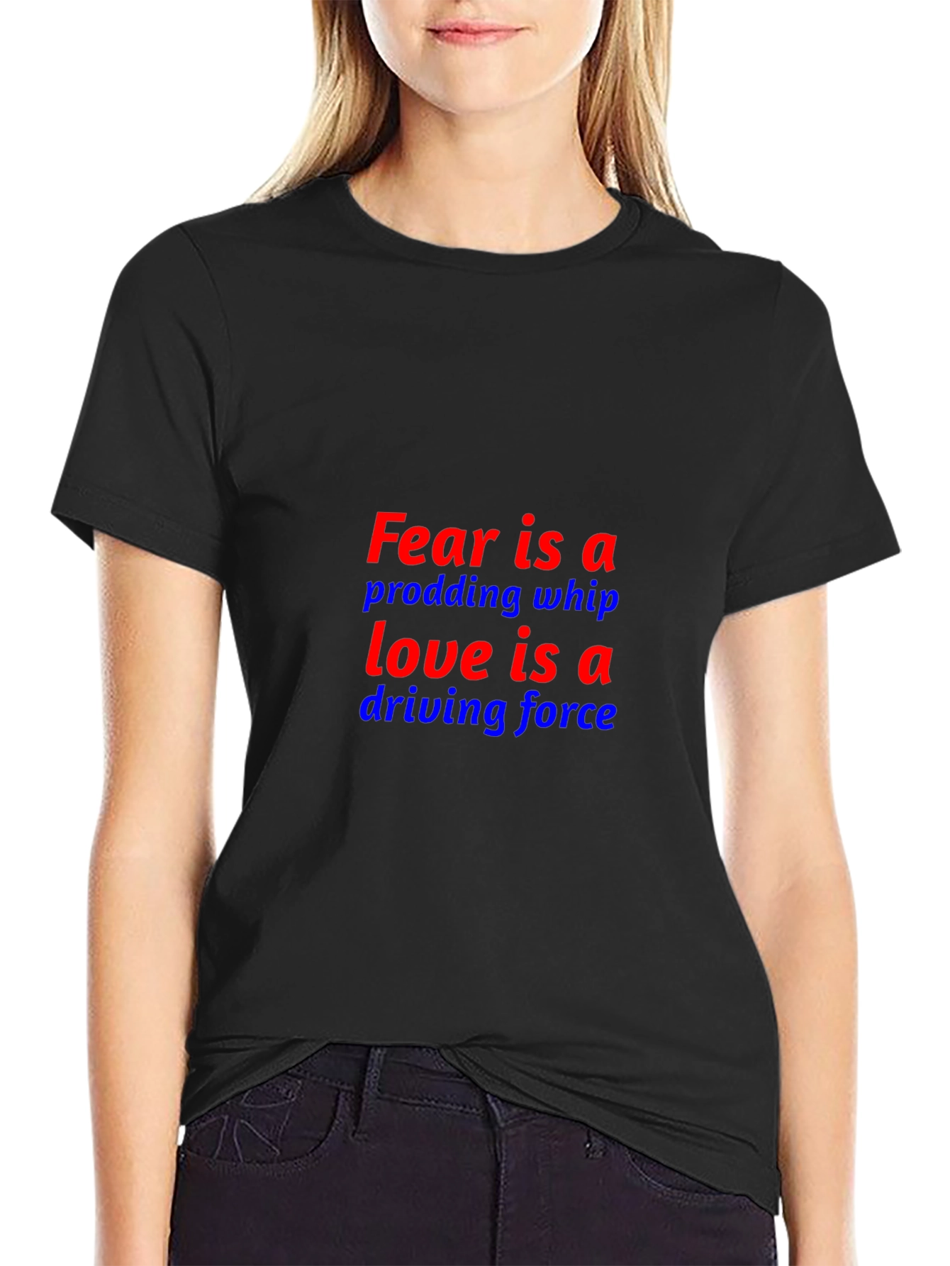 Fear/Love Graphic Tee - Motivational Mens T-Shirt