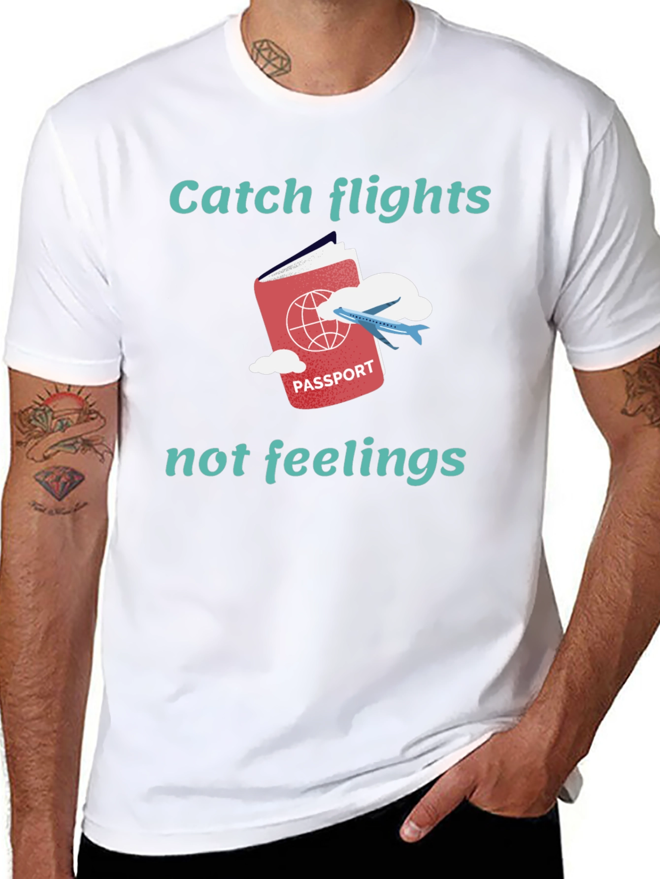 Catch Flights Not Feelings Graphic Tee