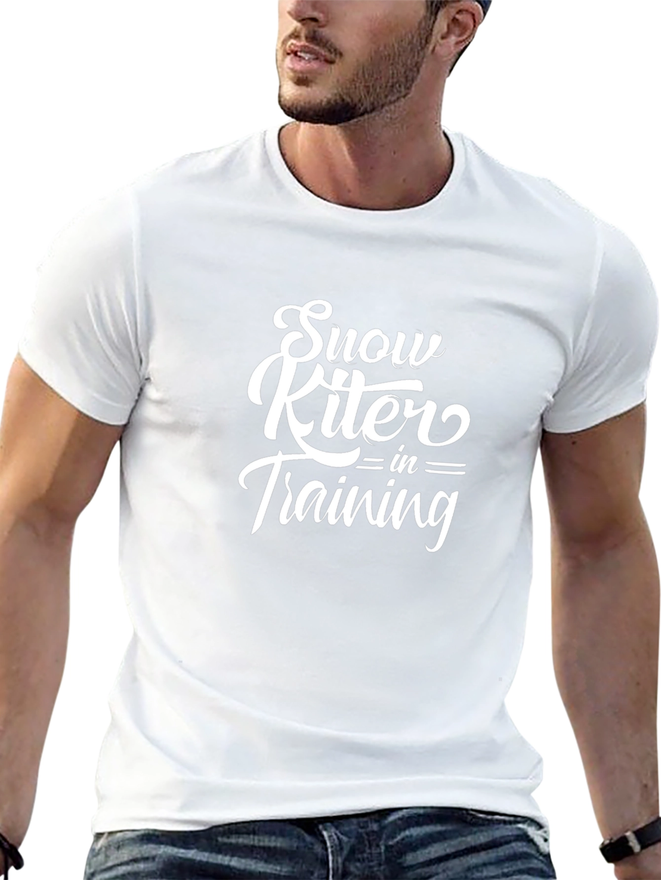 Snow Kiter in Training Black T-Shirt
