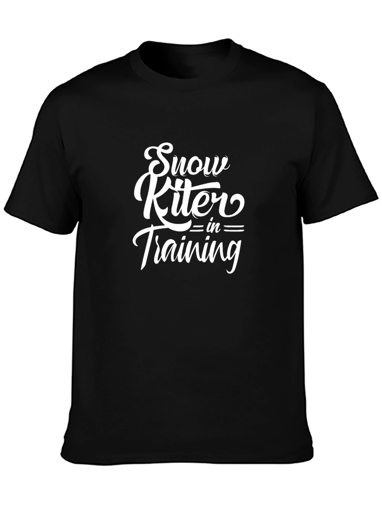Snow Kiter in Training Black T-Shirt