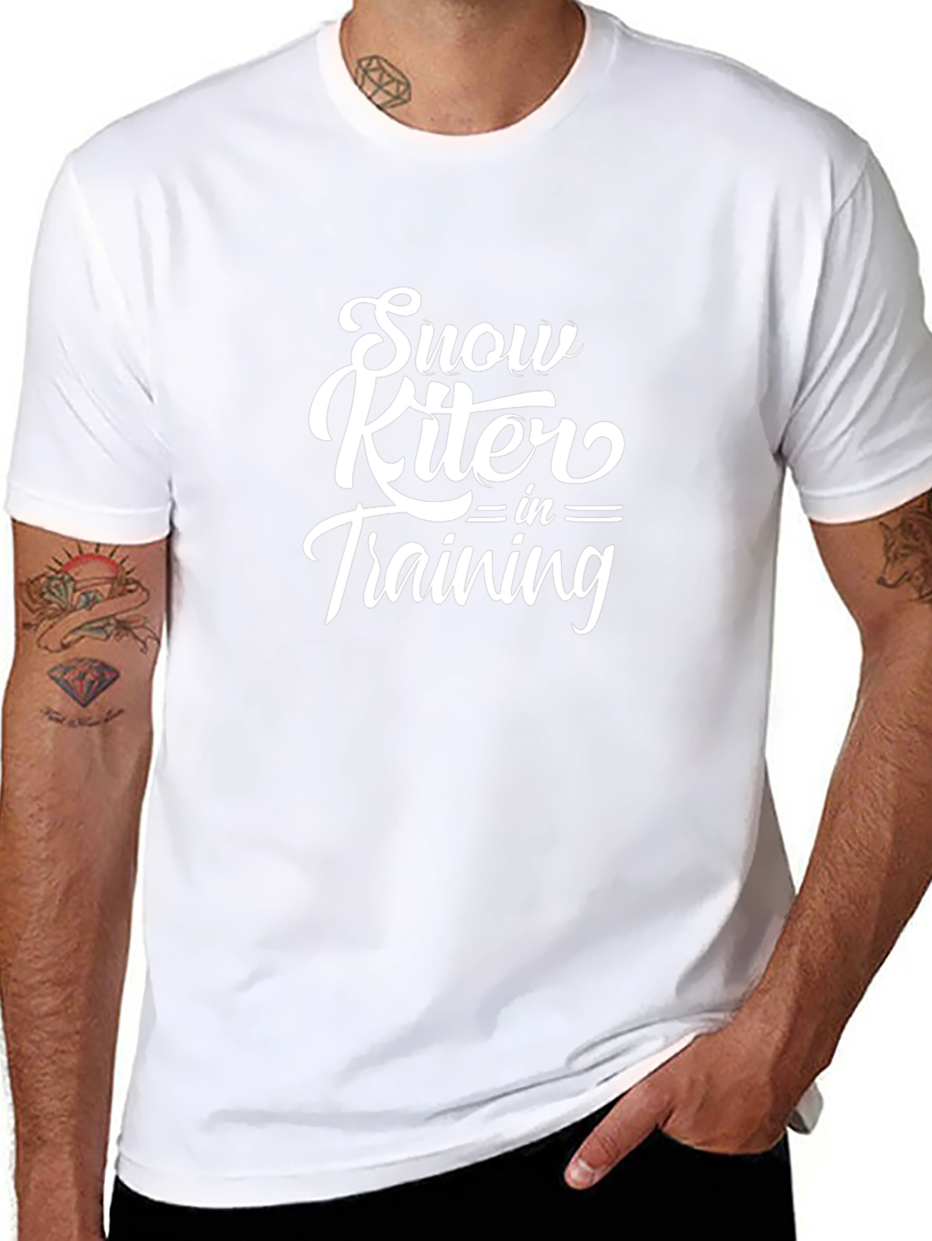 Snow Kiter in Training Black T-Shirt