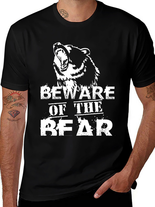 Beware of the Bear Graphic Tee - Black