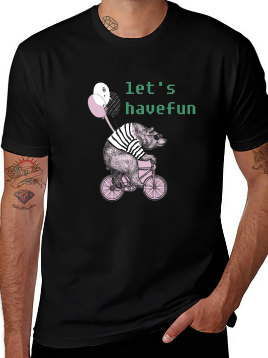 Bear on Bike Graphic T-Shirt
