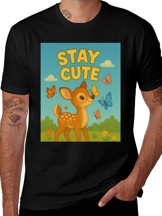 Stay Cute Deer Graphic Tee - Unisex