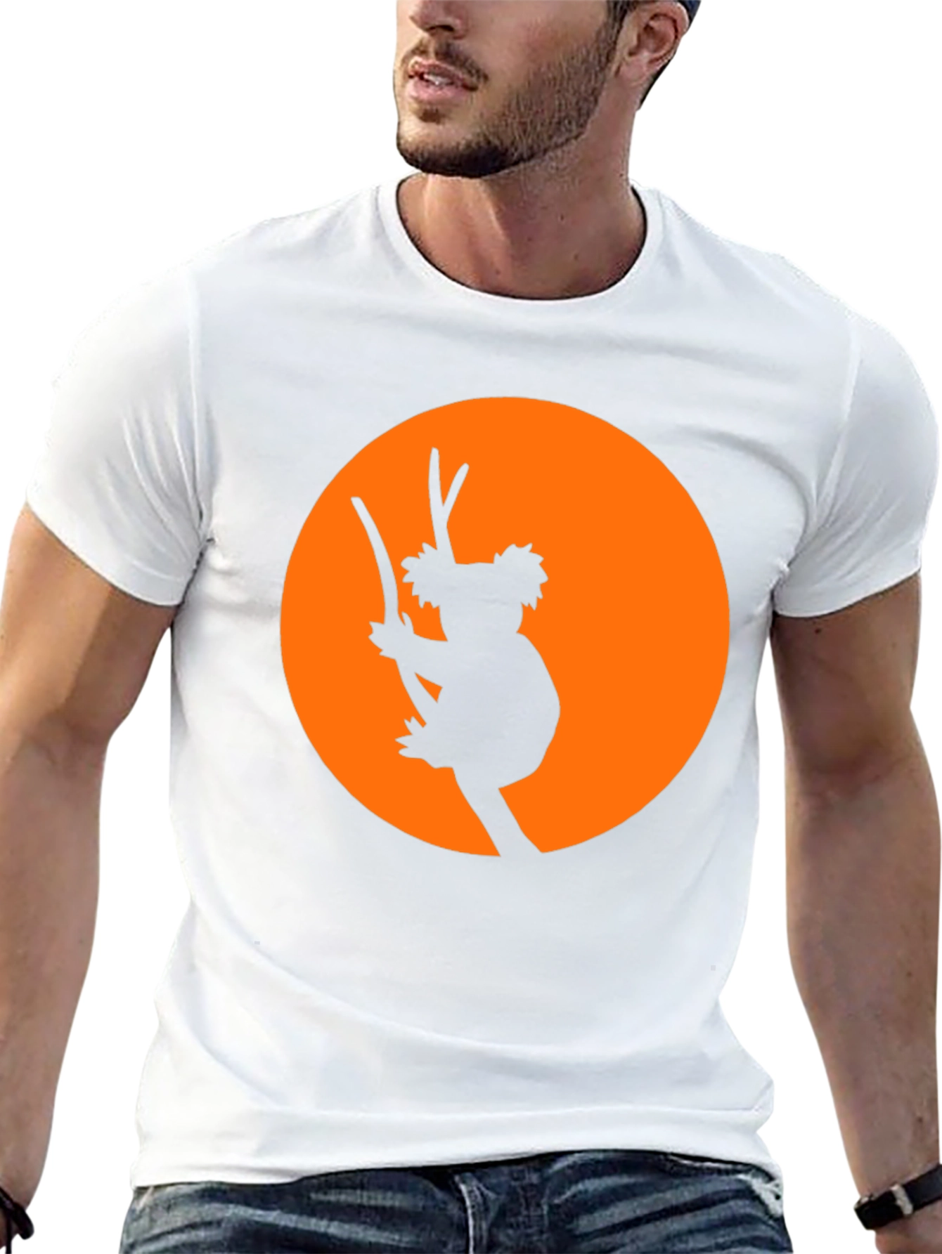 Koala Silhouette Graphic Tee - Black T-Shirt