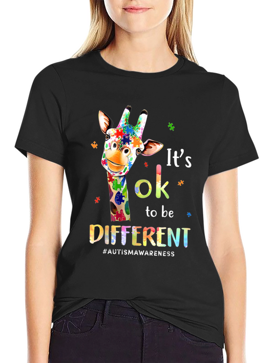 Autism Awareness Giraffe Graphic Tee