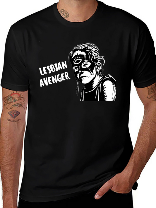 Lesbian Avenger Graphic Tee - Unisex Black Shirt