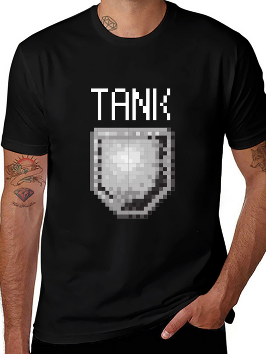 Tank Pixel Art Black T-Shirt