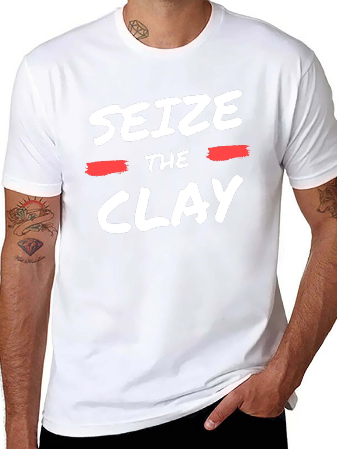 Seize The Clay Graphic Tee - Black Cotton T-Shirt