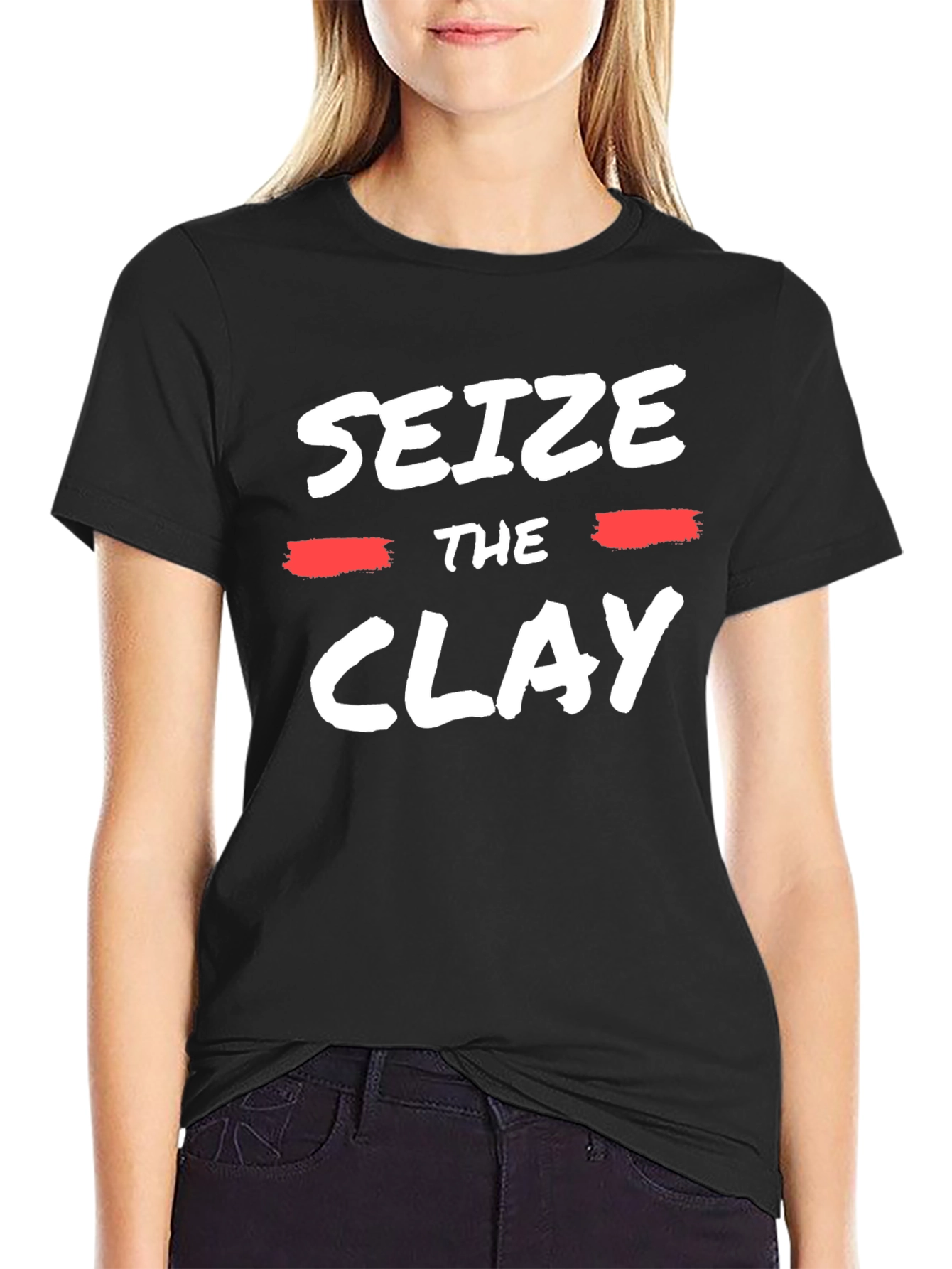 Seize The Clay Graphic Tee - Black Cotton T-Shirt