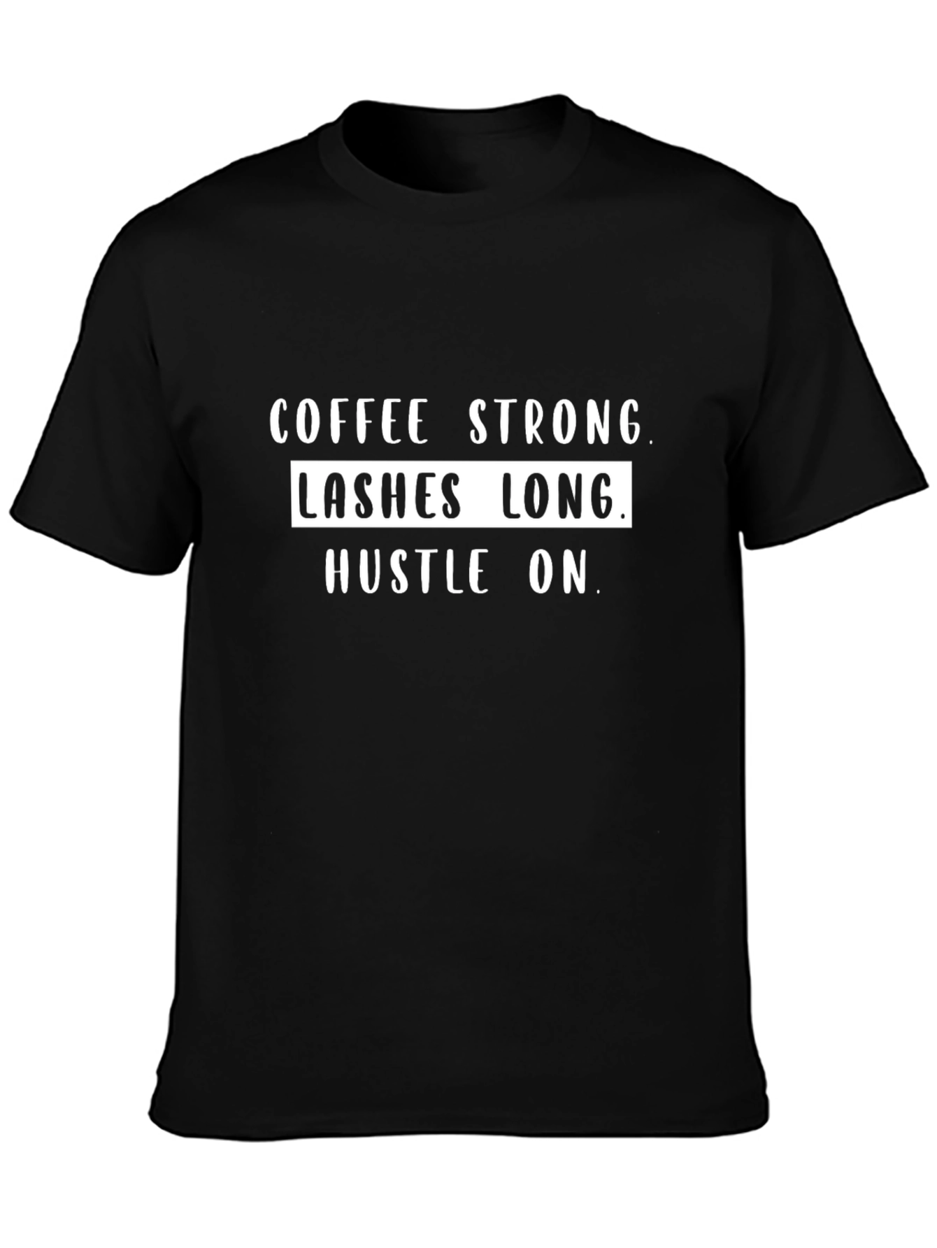 Coffee Strong Lashes Long Graphic Tee