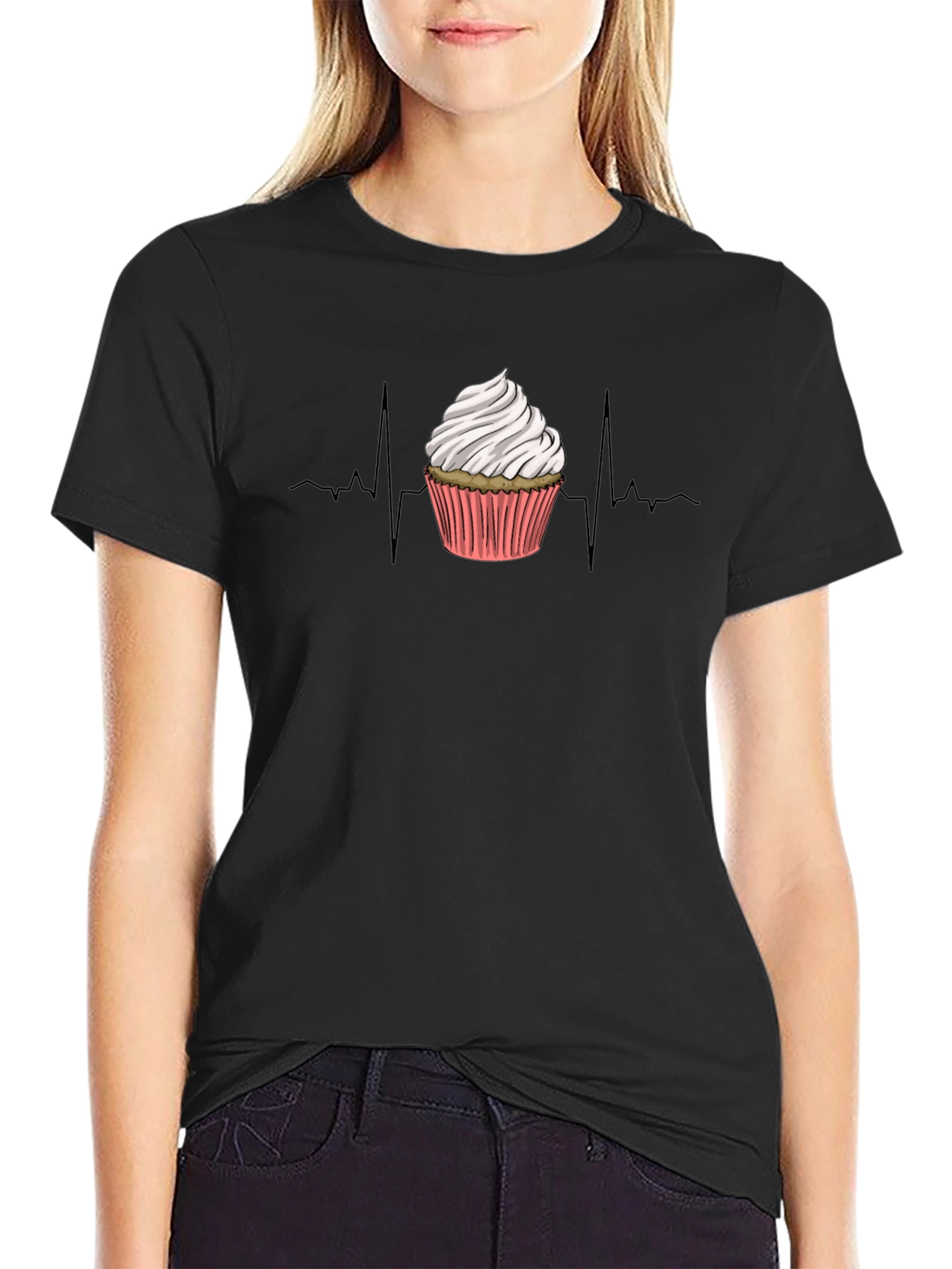 Cupcake Heartbeat Graphic Tee