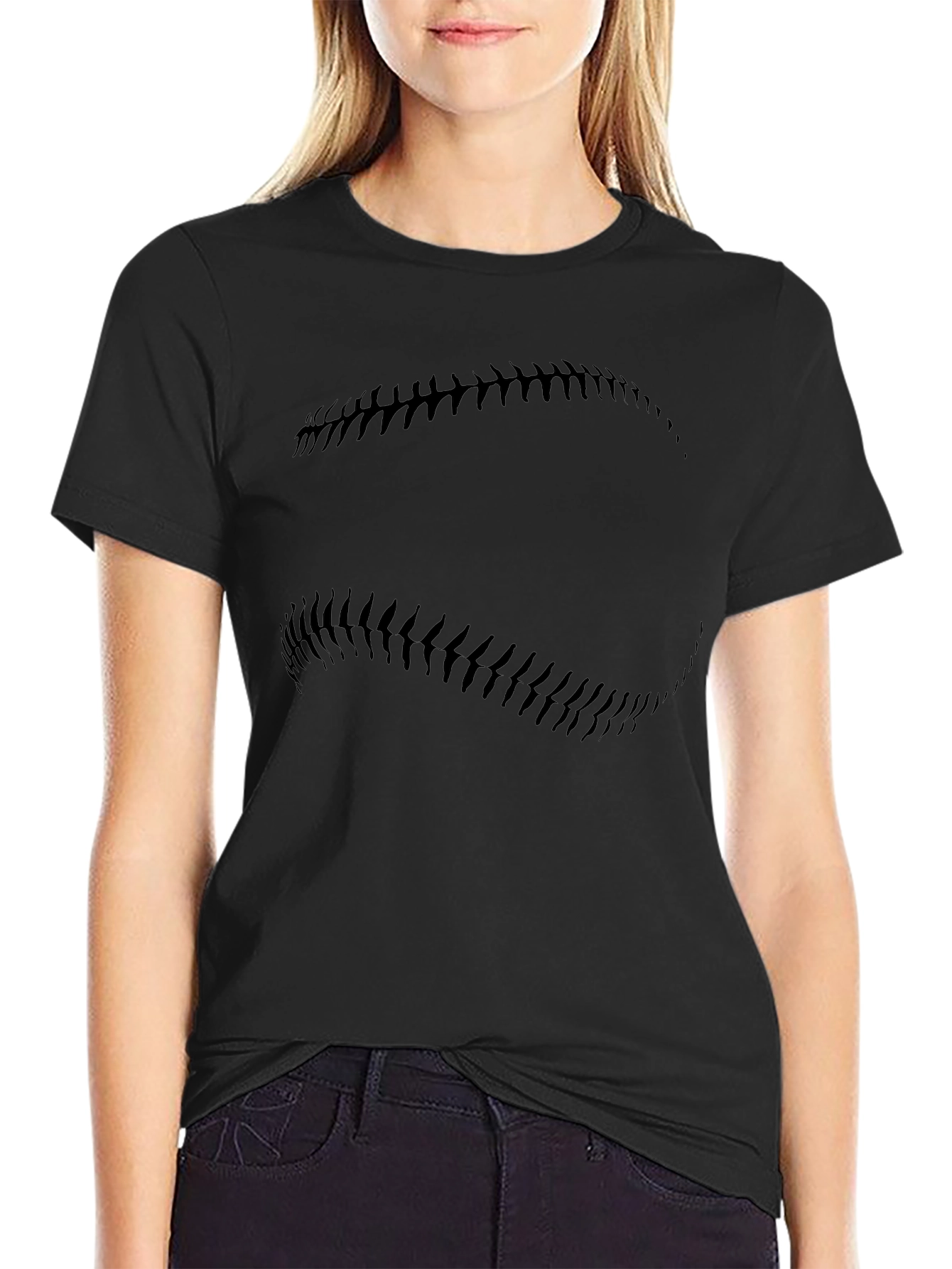Baseball Graphic Black T-Shirt